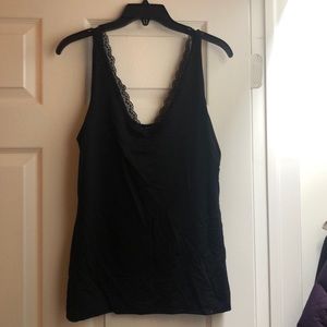 Tank top with lace detail
